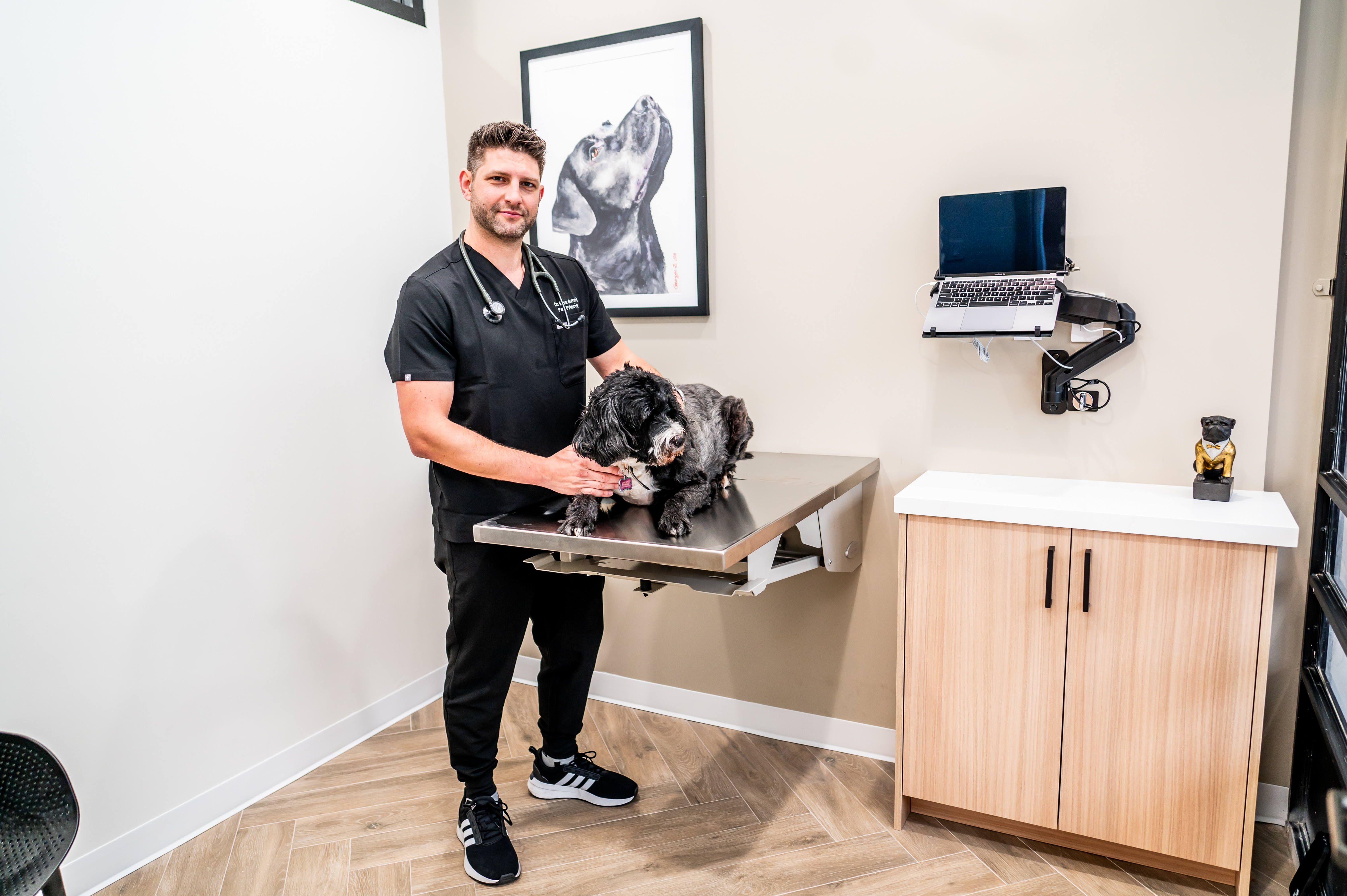 Dr. Ameis with a patient