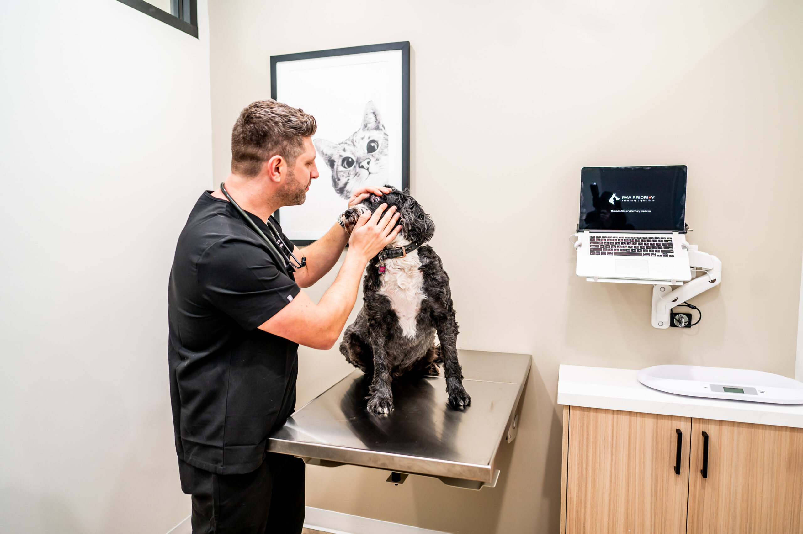 Dr. Ameis with a patient