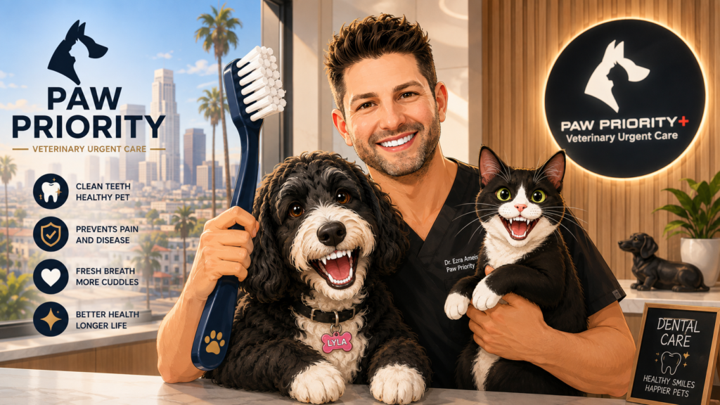 Dog dental cleaning at Paw Priority veterinary clinic in Los Angeles